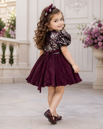 Gorgeous Asymmetric Maroon Party Dress