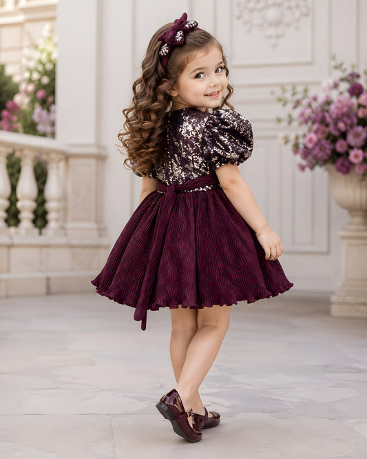Gorgeous Asymmetric Maroon Party Dress