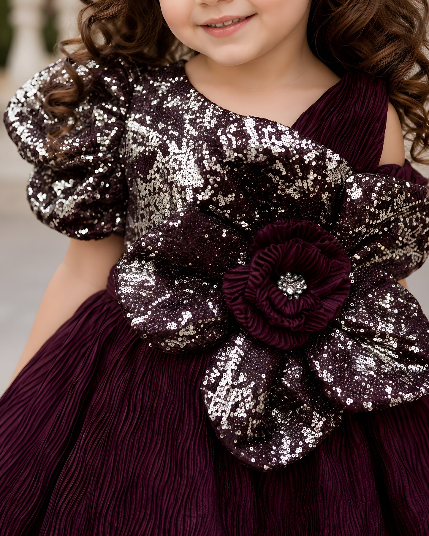 Gorgeous Asymmetric Maroon Party Dress