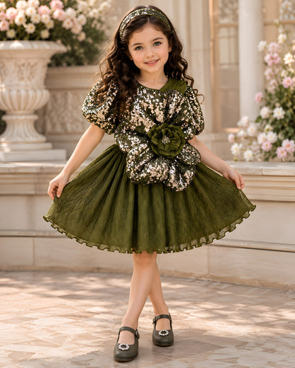 Gorgeous Asymmetric Green Party Dress