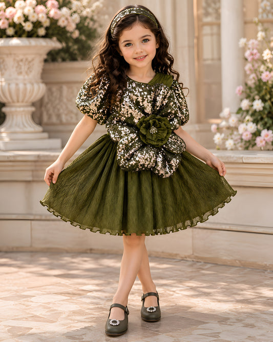 Gorgeous Asymmetric Green Party Dress