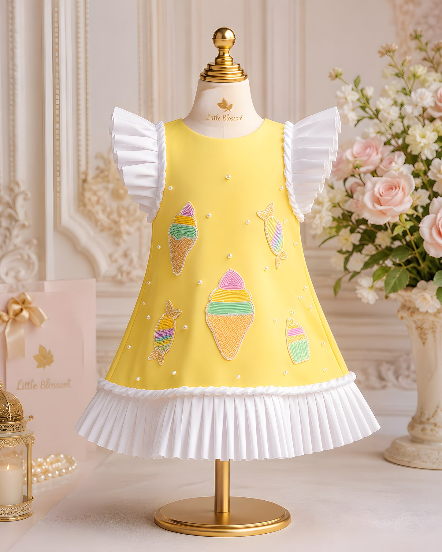 Elegant A-line Yellow Party Dress