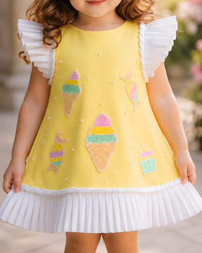 Elegant A-line Yellow Party Dress