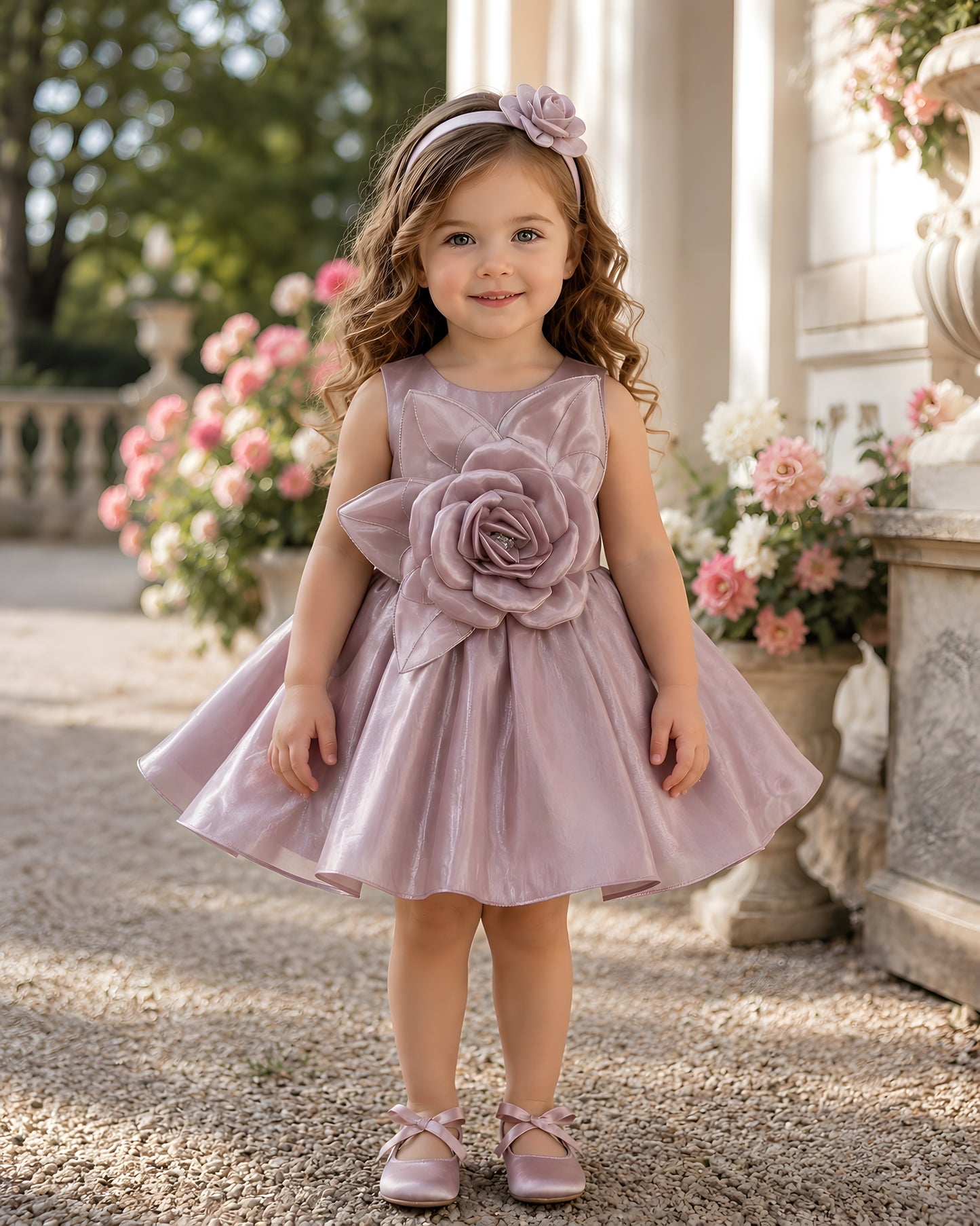 Elegant Satin Asymmetric Bow Brown Dress