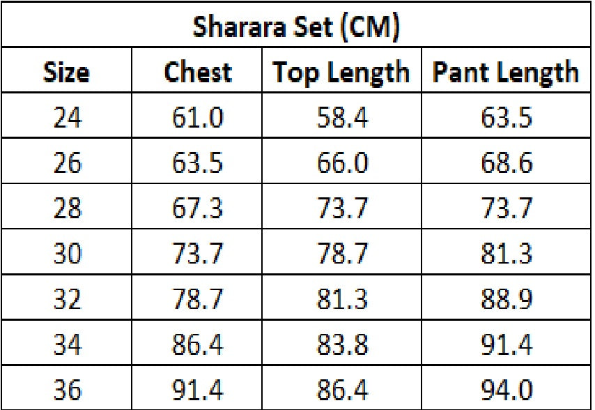 Size Chart - CM