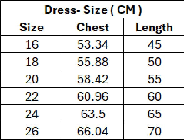 Size Chart - CM